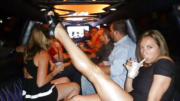 En ravnehåret dame får en pik placeret inde i hendes sexede mund